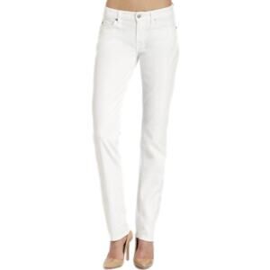 7FAM white stretch straight leg‎ denim jeans size 32